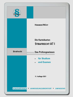 Buchcover eCards - Hauptkarteikarten Strafrecht AT I | Karl-Edmund Hemmer | EAN 9783968381558 | ISBN 3-96838-155-6 | ISBN 978-3-96838-155-8