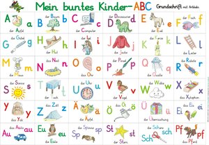 Buchcover Mein buntes Kinder-ABC in Grundschrift mit Artikeln  | EAN 9783968400389 | ISBN 3-96840-038-0 | ISBN 978-3-96840-038-9