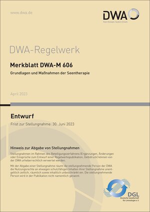 Buchcover Merkblatt DWA-M 606 Grundlagen und Maßnahmen der Seentherapie (Entwurf)  | EAN 9783968625737 | ISBN 3-96862-573-0 | ISBN 978-3-96862-573-7