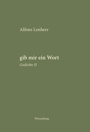 Buchcover gib mir ein Wort | Alfons Lenherr | EAN 9783969210161 | ISBN 3-96921-016-X | ISBN 978-3-96921-016-1
