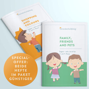 Buchcover Grundschule - Vorteils-Set: Family, Friends & Pets + Shopping & Colours | Harald Mahl | EAN 9783969794432 | ISBN 3-96979-443-9 | ISBN 978-3-96979-443-2