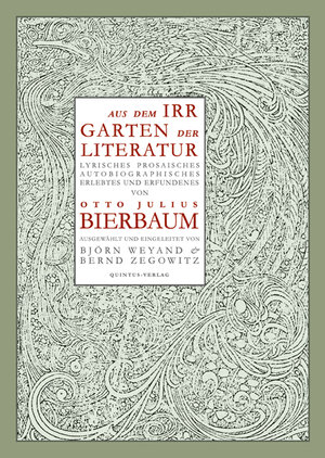 Buchcover Aus dem Irrgarten der Literatur | Otto Julius Bierbaum | EAN 9783969820032 | ISBN 3-96982-003-0 | ISBN 978-3-96982-003-2