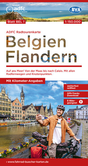 Buchcover ADFC-Radtourenkarte BEL 1 Belgien Flandern 1:150.000, reiß- und wetterfest, E-Bike geeignet, GPS-Tracks Download  | EAN 9783969901892 | ISBN 3-96990-189-8 | ISBN 978-3-96990-189-2