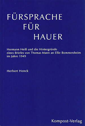 Buchcover Fürsprache für Hauer | Herbert Henck | EAN 9783980234139 | ISBN 3-9802341-3-4 | ISBN 978-3-9802341-3-9