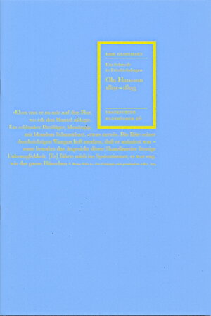 Buchcover Ola Hansson 1891-1893 | Erik Glossmann | EAN 9783980571791 | ISBN 3-9805717-9-3 | ISBN 978-3-9805717-9-1