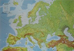 Buchcover Europa-Wandkarte mit Oberflächen-Relief  | EAN 9783980628495 | ISBN 3-9806284-9-3 | ISBN 978-3-9806284-9-5