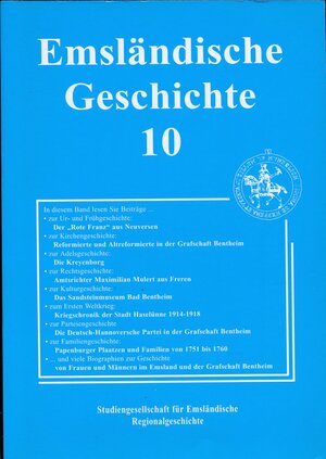 Buchcover Emsländische Geschichte 10 | Helmut Lensing | EAN 9783980802116 | ISBN 3-9808021-1-6 | ISBN 978-3-9808021-1-6