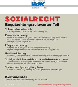 Buchcover Sozialrecht - Begutachtungsrelevanter Teil | Günter Hausmann | EAN 9783980842723 | ISBN 3-9808427-2-X | ISBN 978-3-9808427-2-3