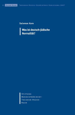 Buchcover Was ist deutsch-jüdische Normalität? | Salomon Korn | EAN 9783980960359 | ISBN 3-9809603-5-8 | ISBN 978-3-9809603-5-9
