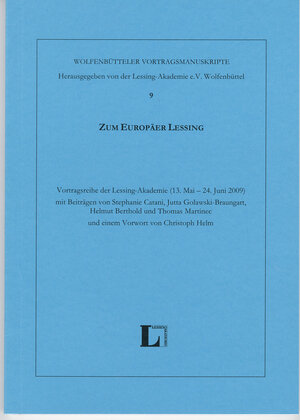 Buchcover Zum Europäer Lessing. | Stephanie Catani | EAN 9783980968584 | ISBN 3-9809685-8-8 | ISBN 978-3-9809685-8-4