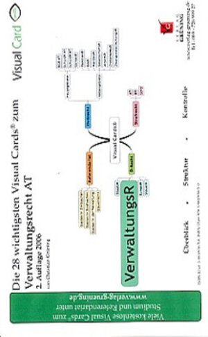 Buchcover Die wichtigsten Visual Cards® zum Verwaltungsrecht AT | Christian Grüning | EAN 9783981093650 | ISBN 3-9810936-5-8 | ISBN 978-3-9810936-5-0