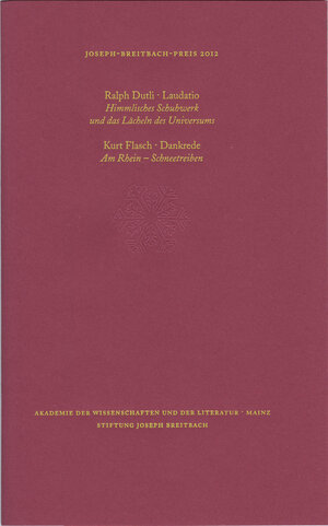 Buchcover Joseph-Breitbach-Preis 2012  | EAN 9783981218251 | ISBN 3-9812182-5-6 | ISBN 978-3-9812182-5-1