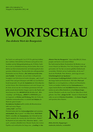 Buchcover Wortschau Nr. 16  | EAN 9783981401479 | ISBN 3-9814014-7-6 | ISBN 978-3-9814014-7-9