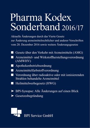 Buchcover Pharma Kodex Sonderband 2016/17  | EAN 9783981405484 | ISBN 3-9814054-8-X | ISBN 978-3-9814054-8-4