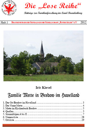 Buchcover Familie Mette in Bredow, Havelland | Iris Kiesel | EAN 9783981441017 | ISBN 3-9814410-1-X | ISBN 978-3-9814410-1-7