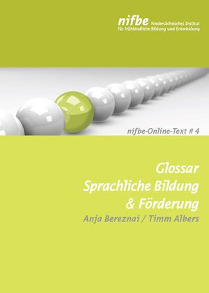 Buchcover Glossar Sprachliche Bildung und Förderung | Anja Bereznai | EAN 9783981448061 | ISBN 3-9814480-6-5 | ISBN 978-3-9814480-6-1