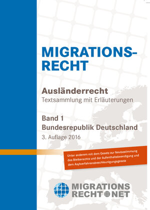 Buchcover Ausländerrecht/Migrationsrecht, BRD, Band 1 | Olav Rumpf | EAN 9783981648423 | ISBN 3-9816484-2-0 | ISBN 978-3-9816484-2-3