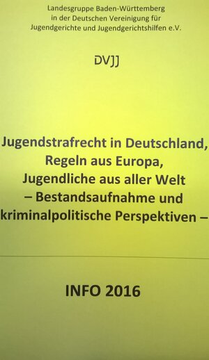 Buchcover Jugendstrafrecht in Deutschland, Regeln aus Europa, Jugendliche aus aller Welt  | EAN 9783981853100 | ISBN 3-9818531-0-5 | ISBN 978-3-9818531-0-0