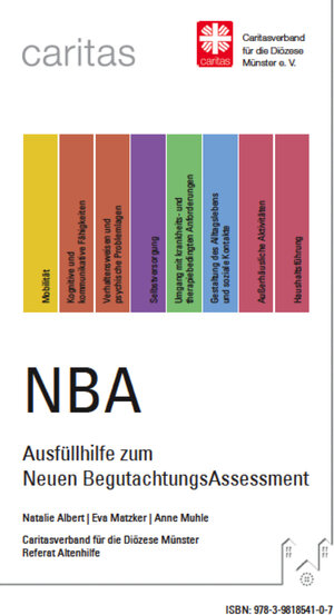Buchcover NBA Ausfüllhilfe zum Neuen BegutachtungsAssessment | Anne Muhle | EAN 9783981854107 | ISBN 3-9818541-0-1 | ISBN 978-3-9818541-0-7