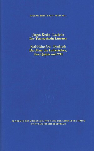 Buchcover Joseph-Breitbach-Preis 2021 | Jürgen Kaube | EAN 9783981866261 | ISBN 3-9818662-6-6 | ISBN 978-3-9818662-6-1