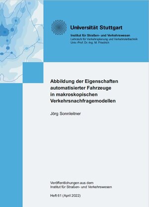 Buchcover Qualität von Verkehrsnachfragemodellen | Jörg Sonnleitner | EAN 9783982113821 | ISBN 3-9821138-2-2 | ISBN 978-3-9821138-2-1
