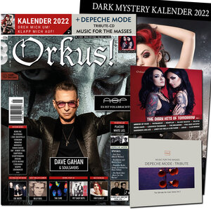 Buchcover Orkus!-Edition mit XL-Orkus-KALENDER 2022 „Dark Mystery" + 2 CDs: DEPECHE-MODE-Tribute-CD V.A. „MUSIC FOR THE MASSES“ und V.A. „THE DARK HITS OF TOMORROW Vol. 2“! Orkus Nr. 1/2022  | EAN 9783982388601 | ISBN 3-9823886-0-0 | ISBN 978-3-9823886-0-1