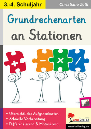 Buchcover Grundrechenarten an Stationen / Klasse 3-4 | Christiane Zettl | EAN 9783985580576 | ISBN 3-98558-057-X | ISBN 978-3-98558-057-6
