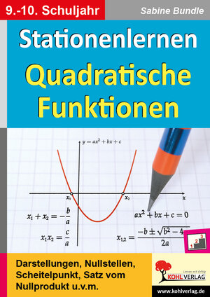 Buchcover Stationenlernen Quadratische Funktionen | Sabine Bundle | EAN 9783985582785 | ISBN 3-98558-278-5 | ISBN 978-3-98558-278-5