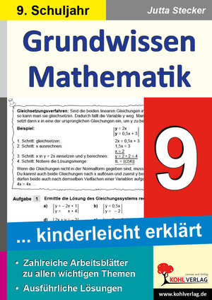 Buchcover Grundwissen Mathematik / Klasse 9 | Jutta Stecker | EAN 9783985583843 | ISBN 3-98558-384-6 | ISBN 978-3-98558-384-3