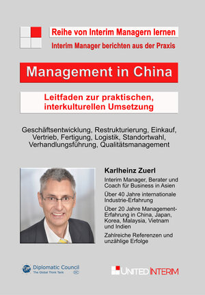 Buchcover Management in China | Karlheinz Zuerl | EAN 9783986740641 | ISBN 3-98674-064-3 | ISBN 978-3-98674-064-1