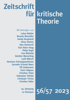 Buchcover Zeitschrift für kritische Theorie / Zeitschrift für kritische Theorie, Heft 56/57 | Daniel Burghardt | EAN 9783987373954 | ISBN 3-98737-395-4 | ISBN 978-3-98737-395-4
