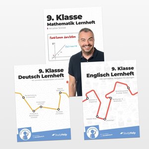 Buchcover 9. Klasse Hauptfächer Set komplett (Mathe, Deutsch, Englisch) / Lernheft, Übungsheft / Rechnen, Rechtschreibung, Übungen, Grammatik  | EAN 9783987550683 | ISBN 3-98755-068-6 | ISBN 978-3-98755-068-3