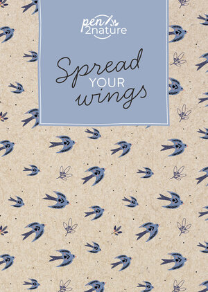 Buchcover Spread Your Wings • Nachhaltiges Notizbuch in A5 mit Hardcover und Vogel-Motiv  | EAN 9783987640407 | ISBN 3-98764-040-5 | ISBN 978-3-98764-040-7