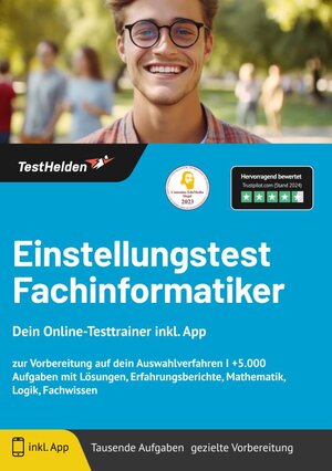 Buchcover Einstellungstest Fachinformatiker: Dein Online-Testtrainer inkl. App zur Vorbereitung auf dein Auswahlverfahren I +5.000 Aufgaben mit Lösungen, Erfahrungsberichte, Mathematik, Logik, Fachwissen | Tom Wenk | EAN 9783988172419 | ISBN 3-98817-241-3 | ISBN 978-3-98817-241-9