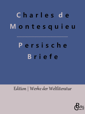 Buchcover Persische Briefe | Charles de Montesquieu | EAN 9783988280190 | ISBN 3-98828-019-4 | ISBN 978-3-98828-019-0