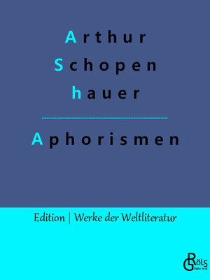 Buchcover Aphorismen | Arthur Schopenhauer | EAN 9783988280565 | ISBN 3-98828-056-9 | ISBN 978-3-98828-056-5