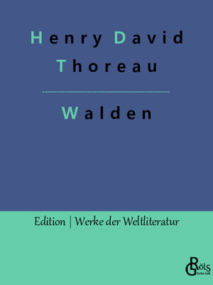 Buchcover Walden | Henry David Thoreau | EAN 9783988283160 | ISBN 3-98828-316-9 | ISBN 978-3-98828-316-0