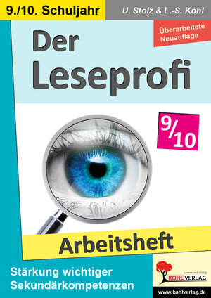 Buchcover Der Leseprofi / Arbeitsheft - Fit durch Lesetraining / Klasse 9-10 | Ulrike Stolz | EAN 9783988411181 | ISBN 3-98841-118-3 | ISBN 978-3-98841-118-1