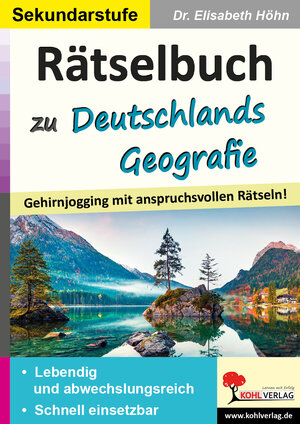 Buchcover Rätselbuch zu Deutschlands Geografie | Elisabeth Höhn | EAN 9783988414137 | ISBN 3-98841-413-1 | ISBN 978-3-98841-413-7