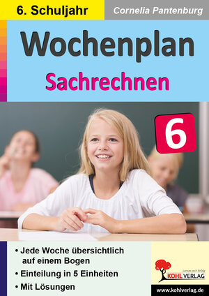 Buchcover Wochenplan Sachrechnen / Klasse 6 | Cornelia Pantenburg | EAN 9783988414595 | ISBN 3-98841-459-X | ISBN 978-3-98841-459-5