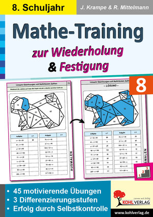 Buchcover Mathe-Training zur Wiederholung und Festigung / Klasse 8 | Jörg Krampe | EAN 9783988415783 | ISBN 3-98841-578-2 | ISBN 978-3-98841-578-3