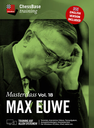 Buchcover Masterclass Vol. 18: Max Euwe  | EAN 9783988840103 | ISBN 3-98884-010-6 | ISBN 978-3-98884-010-3