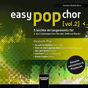 Buchcover easy pop chor [vol. 2] - CD  | EAN 9783990354339 | ISBN 3-99035-433-7 | ISBN 978-3-99035-433-9