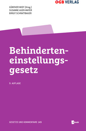 Buchcover Behinderteneinstellungsgesetz | Günther Widy | EAN 9783990465028 | ISBN 3-99046-502-3 | ISBN 978-3-99046-502-8