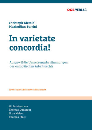 Buchcover In varietate concordia!  | EAN 9783990467558 | ISBN 3-99046-755-7 | ISBN 978-3-99046-755-8