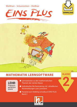 Buchcover EINS PLUS 2 Mathematik Lernsoftware - Box mit Booklet und Download-Code | David Wohlhart | EAN 9783990693889 | ISBN 3-99069-388-3 | ISBN 978-3-99069-388-9