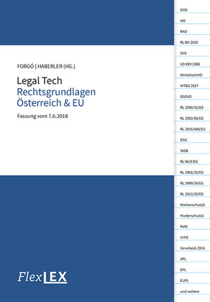 Buchcover Legal Tech Rechtsgrundlagen Österreich & EU  | EAN 9783990710197 | ISBN 3-99071-019-2 | ISBN 978-3-99071-019-7