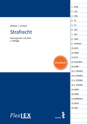 Buchcover FlexLex Strafrecht │Studium  | EAN 9783990711583 | ISBN 3-99071-158-X | ISBN 978-3-99071-158-3