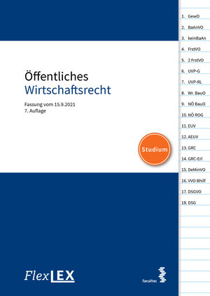 Buchcover FlexLex Öffentliches Wirtschaftsrecht | Studium  | EAN 9783990711705 | ISBN 3-99071-170-9 | ISBN 978-3-99071-170-5