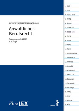 Buchcover FlexLex Anwaltliches Berufsrecht  | EAN 9783990712696 | ISBN 3-99071-269-1 | ISBN 978-3-99071-269-6
